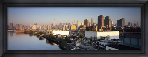 Framed Buildings at the waterfront, Midtown Manhattan, Manhattan, New York City, New York State, USA Print