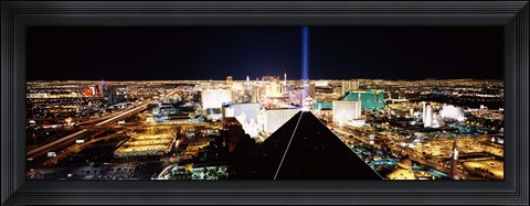 Framed High angle view of a city from Mandalay Bay Resort and Casino, Las Vegas, Clark County, Nevada, USA Print