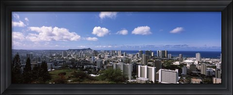 Framed Honolulu City Skyline Print