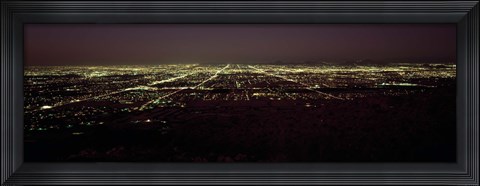 Framed High angle view of a city, South Mountain Park, Maricopa County, Phoenix, Arizona, USA Print