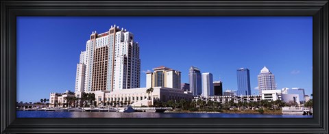 Framed Skyscrapers at the waterfront, Tampa, Hillsborough County, Florida, USA Print