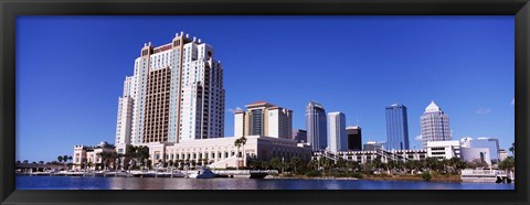 Framed Skyscrapers at the waterfront, Tampa, Hillsborough County, Florida, USA Print
