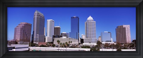 Framed Skyscrapers in a city, Tampa, Florida, USA Print