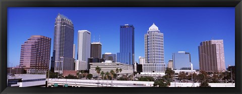Framed Skyscrapers in a city, Tampa, Florida, USA Print