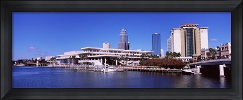 Framed Skyscrapers at the waterfront, Tampa, Florida, USA Print