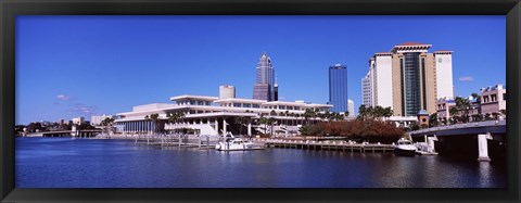 Framed Skyscrapers at the waterfront, Tampa, Florida, USA Print