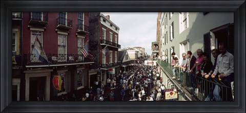 Framed Group of people participating in a parade, Mardi Gras, New Orleans, Louisiana, USA Print