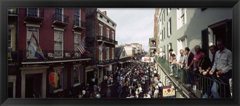 Framed Group of people participating in a parade, Mardi Gras, New Orleans, Louisiana, USA Print