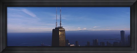 Framed Skyscrapers in a city, Hancock Building, Chicago, Cook County, Illinois, USA Print