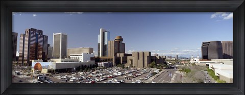 Framed Skyscrapers in a city, Phoenix, Maricopa County, Arizona, USA Print