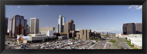 Framed Skyscrapers in a city, Phoenix, Maricopa County, Arizona, USA Print