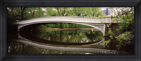 Framed Arch bridge across a lake, Central Park, Manhattan, New York City, New York State, USA Print