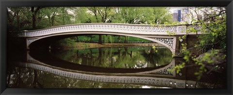 Framed Arch bridge across a lake, Central Park, Manhattan, New York City, New York State, USA Print