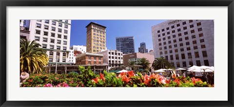 Framed Buildings in a city, Union Square, San Francisco, California, USA Print