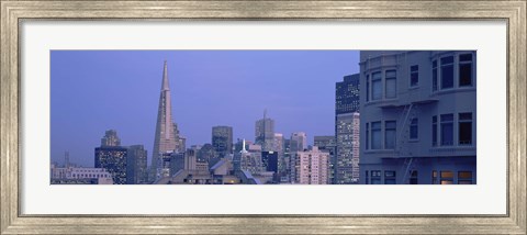 Framed San Francisco Skyline at Dusk Print