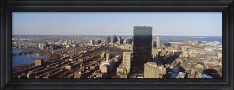Framed Aerial View of Boston, Massachusetts Print
