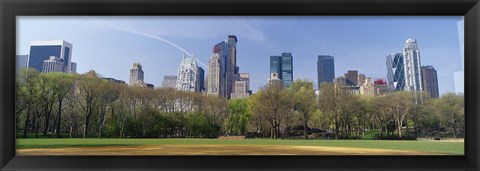 Framed Trees in a park, Central Park South, Central Park, Manhattan, New York City, New York State, USA Print