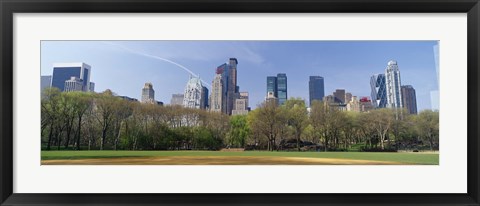 Framed Trees in a park, Central Park South, Central Park, Manhattan, New York City, New York State, USA Print