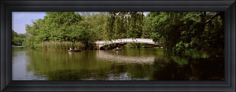 Framed Bridge across a lake, Central Park, Manhattan, New York City, New York State, USA Print