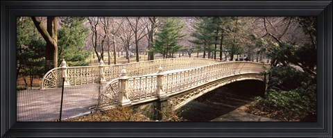 Framed Arch bridge in a park, Central Park, Manhattan, New York City, New York State, USA Print