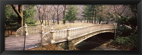 Framed Arch bridge in a park, Central Park, Manhattan, New York City, New York State, USA Print