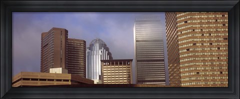 Framed Skyscrapers in a city, Boston, Suffolk County, Massachusetts, USA Print