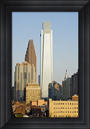 Framed Comcast Center, City Hall, William Penn Statue, Center City, Philadelphia, Philadelphia County, Pennsylvania, USA Print