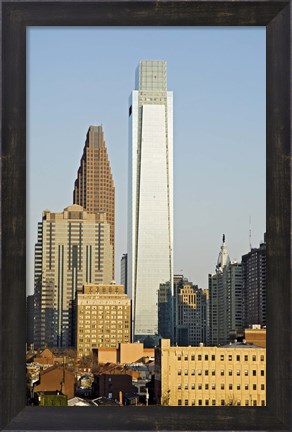 Framed Comcast Center, City Hall, William Penn Statue, Center City, Philadelphia, Philadelphia County, Pennsylvania, USA Print