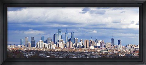 Framed Aerial View of Center City, Philadelphia Print
