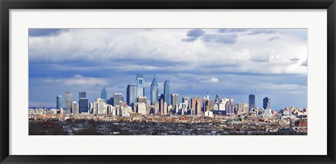 Framed Aerial View of Center City, Philadelphia Print