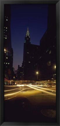 Framed Buildings in a city, Chrysler Building, Manhattan, New York City, New York State, USA Print