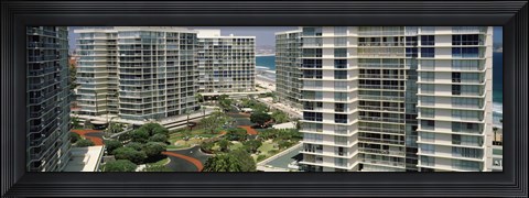 Framed Condos in a city, San Diego, California, USA Print