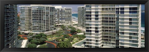 Framed Condos in a city, San Diego, California, USA Print
