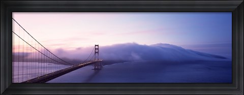 Framed Bridge across the sea, Golden Gate Bridge, San Francisco, California, USA Print