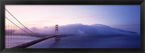 Framed Bridge across the sea, Golden Gate Bridge, San Francisco, California, USA Print