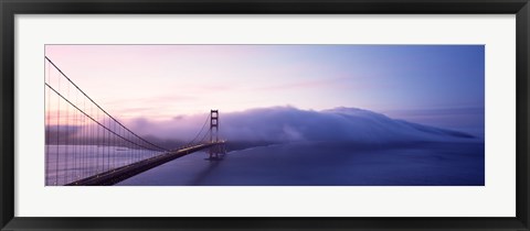 Framed Bridge across the sea, Golden Gate Bridge, San Francisco, California, USA Print