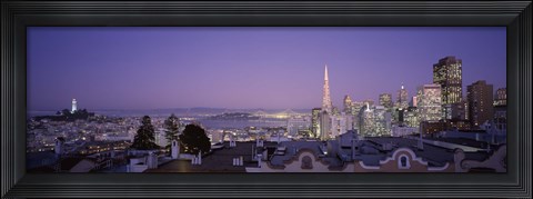 Framed View of San Francisco from Nob Hill, California Print