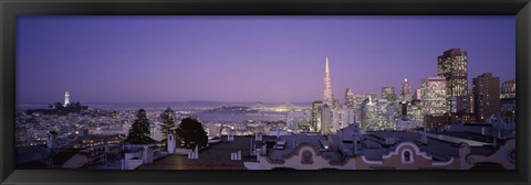Framed View of San Francisco from Nob Hill, California Print