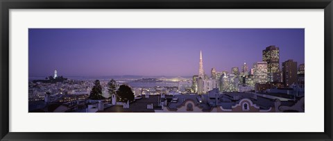 Framed View of San Francisco from Nob Hill, California Print