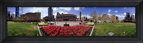 Framed 360 degree view of a city, Boston, Suffolk County, Massachusetts, USA Print