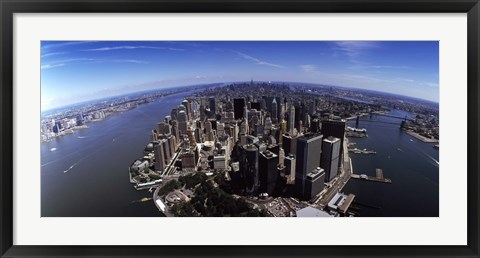 Framed Aerial view of a city, New York City, New York State, USA Print