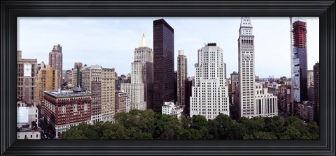Framed Skyscrapers in a city, Madison Square Park, New York City, New York State, USA Print