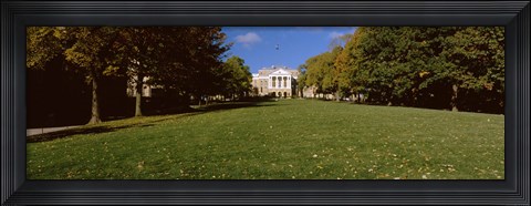 Framed Lawn in front of a building, Bascom Hall, Bascom Hill, University of Wisconsin, Madison, Dane County, Wisconsin, USA Print