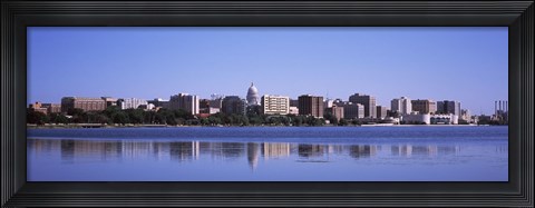 Framed Lake Monona and Madison Skyline,Wisconsin Print