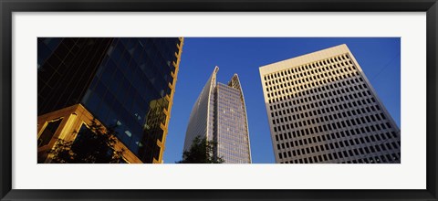 Framed Skyscrapers in a city, Atlanta, Fulton County, Georgia Print