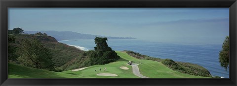 Framed Golf course at the coast, Torrey Pines Golf Course, San Diego, California, USA Print