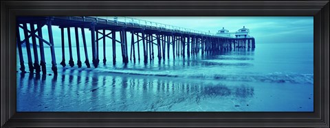 Framed Pier at sunset, Malibu Pier, Malibu, Los Angeles County, California, USA Print