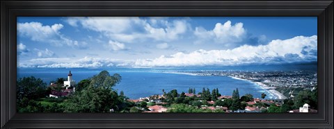 Framed City at the coast, Palos Verdes Peninsula, Palos Verdes, Los Angeles County, California, USA Print