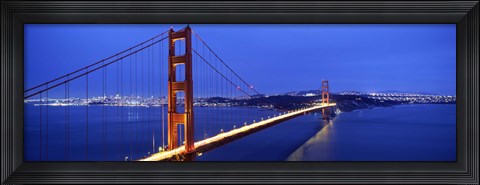Framed Golden Gate Bridge at Dusk, San Francisco, California Print