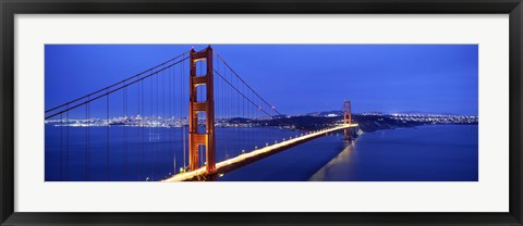 Framed Golden Gate Bridge at Dusk, San Francisco, California Print